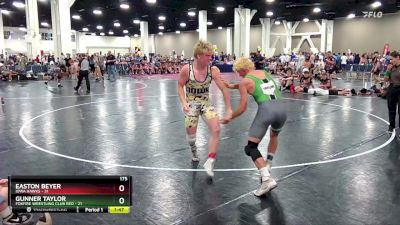 175 lbs Round 2 (6 Team) - Easton Beyer, Iowa Hawks vs Gunner Taylor, Foxfire Wrestling Club RED