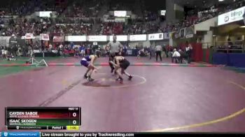 Cons. Round 1 - Cayden Saboe, White Sulphur Springs vs Isaac Skogen, Whitehall/Harrison