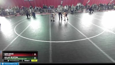 84 lbs Cons. Round 1 - Levi Haag, Wisconsin vs Myles Buxton, Wilmot Jr. Panthers Wrestling Club