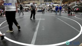 43 lbs Quarterfinal - Baylor Myers, Bridge Creek Youth Wrestling vs Blayne Hines, Comanche Takedown Club
