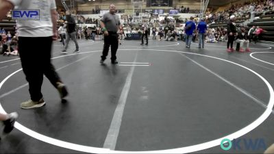 43 lbs Quarterfinal - Baylor Myers, Bridge Creek Youth Wrestling vs Blayne Hines, Comanche Takedown Club