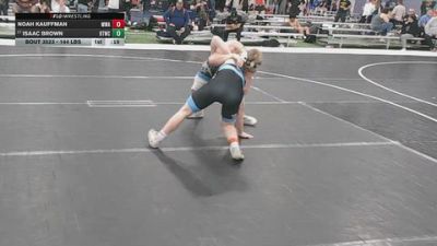 144 lbs Cons. Quarters - Noah Kauffman, Moen Wrestling Academy vs Isaac Brown, Burnett Trained Wrestling Club
