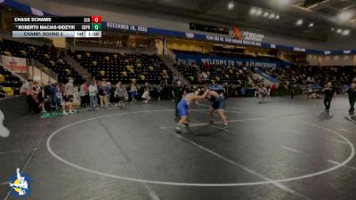 285 lbs Champ. Round 2 - Roberto Macias-Sidzyik, Creighton Preparatory School vs Chase Schams, La Crosse Aquinas