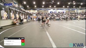 80 lbs Quarterfinal - Connor Freeman, Tonkawa Takedown Club vs Boston Nelson, Harrah Little League Wrestling