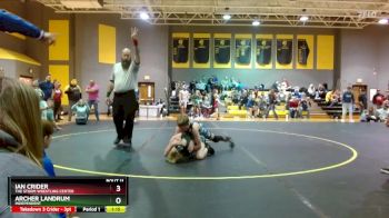 90 lbs Round 1 - Archer Landrum, Independent vs Ian Crider, The Storm Wrestling Center