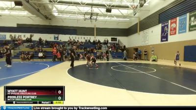 82 lbs Round 4 - Wyatt Hunt, Mt Spokane Wrestling Club vs Peerless Portrey, Big Cat Wrestling Club