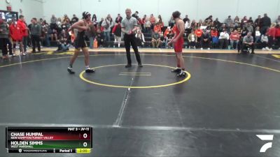 JV-11 lbs Round 1 - Chase Humpal, New Hampton/Turkey Valley vs Holden Simms, West Marshall