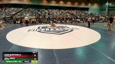 126 lbs 1st Place Match - Siraj Sidhu, Del Oro vs Czar Quintanilla, University