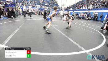 67 lbs Semifinal - Kyzer Falcon, Division Bell Wrestling vs Kingdyn Carter, Choctaw Ironman Youth Wrestling