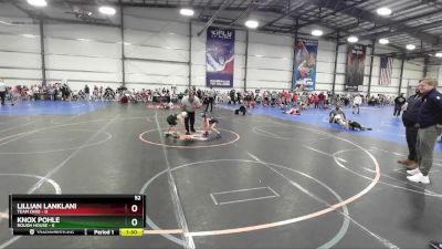 52 lbs Rd# 3 12:00pm Friday - Lillian Lanklani, Team Ohio vs Knox Pohle, Rough House