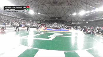 Girls 1B/2B/1A 105 Cons. Round 3 - Savvy Grimm, East Jefferson (Girls) vs Katalina Ortiz-Williams, Omak (Girls)