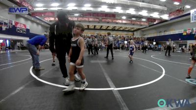 52 lbs Quarterfinal - Flint Roberson, Harrah Little League Wrestling vs Austin Griffin, Team Nomad