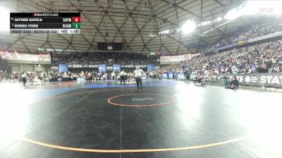Boys 2A 132 lbs Champ. Round 2 - Rorek Foss, Black Hills vs Jayden Gatica, Toppenish
