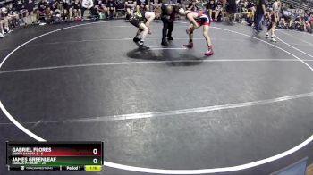 117 lbs Quarterfinals (8 Team) - James Greenleaf, Kansas Pythons vs Gabriel Flores, North Dakota 2