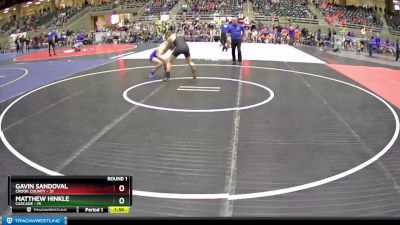 154 lbs Round 1 (4 Team) - Gavin Sandoval, Crook County vs Matthew Hinkle, Cascade