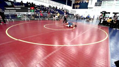 170 lbs 5th Place Match - Samantha Freire, Chaparral vs Diana Roman, Santa Ana Valley