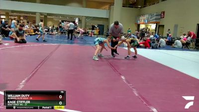 75 lbs Semis & 3rd Wb (16 Team) - William Duty, Alabama Elite Gold vs Kage Stiffler, Gulf Coast WC