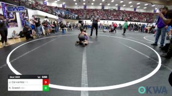 62-67 lbs Rr Rnd 2 - Jaycee Cervantes, F-5 GRAPPLING vs Karleigh Sneed, Chickasha Youth Wrestling