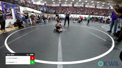 62-67 lbs Rr Rnd 2 - Jaycee Cervantes, F-5 GRAPPLING vs Karleigh Sneed, Chickasha Youth Wrestling