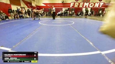 150 lbs Champ. Round 1 - Uriel Segura, John F Kennedy -Fremont vs Mauricio Montoreano, Santa Cruz