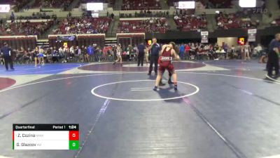 130 lbs Quarterfinal - Zion Cozino, North Montana Wrestling Club vs Gleb Glazcov, Alavanca Wrestling