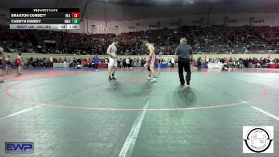 200 lbs Consi Of 16 #1 - Braxton Corbett, Hilldale vs Carsyn Kimrey, Union JH