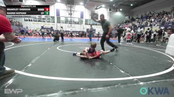 43 lbs Quarterfinal - Brantley Okerson, Skiatook Youth Wrestling vs Raider Hopkins, Tulsa Blue T Panthers