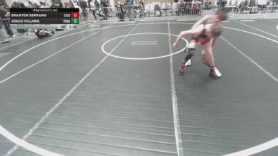 95 lbs Quarterfinal - Braxten Serrano, Stout Wrestling Academy vs Jonah Villamil, Poway Elite
