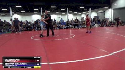 97 lbs Round 3 (8 Team) - Braden Heath, Oklahoma Blue vs Benjamin Williamson, Michigan Blue