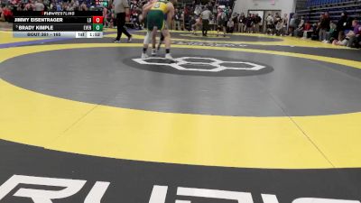 165 lbs Champ. Round 3 - Brady Kimple, Evergreen vs Jimmy Eisentrager, Liberty-Benton