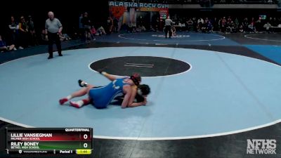 138G Quarterfinal - Riley Boney, Bethel High School vs Lillie Vansiegman, Palmer High School