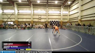 140 lbs Round 2 (3 Team) - Zaira Sugui, Hawaii 1 vs Kennedy Blanton, Oregon