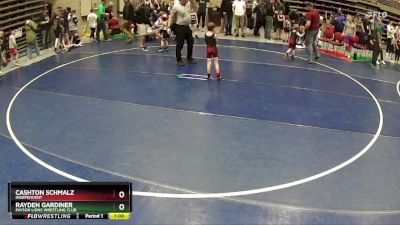 42 lbs Champ. Round 1 - Rayden Gardiner, Payson Lions Wrestling Club vs Cashton Schmalz, Independent