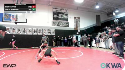 55-61 lbs Rr Rnd 1 - Jack Clover, Wyandotte Youth Wrestling vs Lincoln Wright, Broken Arrow Wrestling