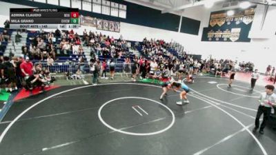 145 lbs Champ. Round 1 - Adrina Claudio, Montclair vs Mila Grano, Orange Vista High School Wrest
