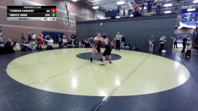 120+ Round 1 - Connor Canaday, Emmett Wrestling Club vs Bently Irish, 208 Badgers Wrestling Club