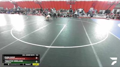 132 lbs Semifinal - Evan Gosz, Alber Athletics Wrestling Club vs Trenton Kirkland, Wisconsin