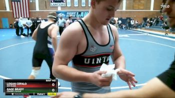 190 lbs 3rd Place Match - Logan Cefalo, Box Elder vs Gage Brady, Corner Canyon