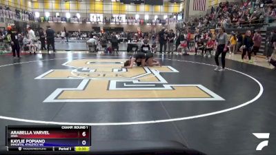 136 lbs Champ. Round 1 - Arabella Varvel, Iowa vs Kaylie Popiano, Immortal Athletics WC