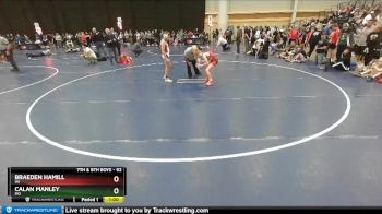 92 lbs Cons. Round 2 - Calan Manley, MO vs Braeden Hamill, WI