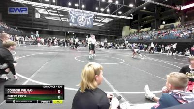 100 lbs Cons. Round 1 - Emery Cook, Derby vs Connor Wilmas, Clearwater Youth