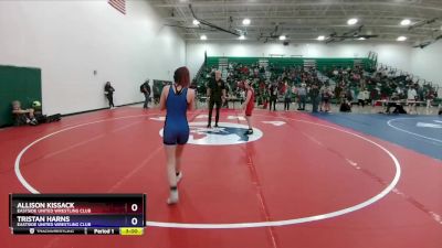 115 lbs Cons. Semi - Allison Kissack, Eastside United Wrestling Club vs Tristan Harns, Eastside United Wrestling Club