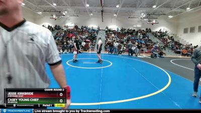 285 lbs Champ. Round 2 - Casey Young Chief, Riverton vs Jesse Kirkbride, Cheyenne East