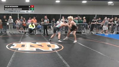 190 lbs Consi Of 32 #1 - Colin McMahon, IN vs Braeden Simoneaux, LA