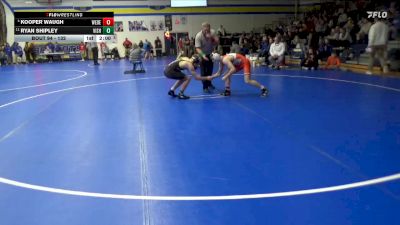 132 lbs Cons. Round 2 - Ryan Shipley, Vinton-Shellsburg vs Kooper Waugh, West Delaware, Manchester