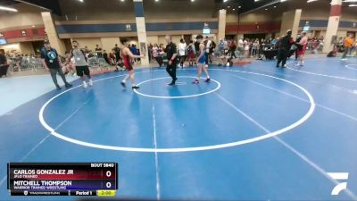 126 lbs Cons. Semi - Carlos Gonzalez Jr, Jflo Trained vs Mitchell Thompson, Warrior Trained Wrestling