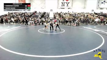 53 lbs Champ. Round 2 - Christian Casper, LeRoy Wrestling Club vs Grant Baker, Club Not Listed