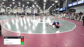 75 lbs Consi Of 16 #2 - Noah Blair, CT vs Preston Van Hoven, VA