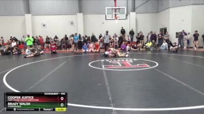 105 lbs Cons. Round 1 - Cooper Justice, Fort Payne Youth Wrestling vs Brady Walsh, Stronghold