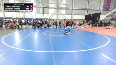 93-100 lbs Champ. Round 2 - Carlee Gonzales, Auburn Freestyle Wrestling Club vs Kataleana Warner, Mat Rats Rebooted Wrestling